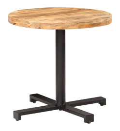 Table de bistro Ronde Ø80x75 cm Bois de manguier brut