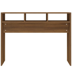 Table console Chêne marron 105x30x80 cm Bois d'ingénierie