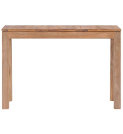 Table console Bois de teck et finition naturelle 110 x 35 x 76 cm