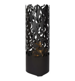 Esschert Design Baril à feu Flames Acier au carbone Noir FF408