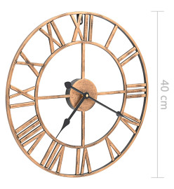 Horloge murale Métal 40 cm Doré