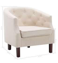 Fauteuil Beige Tissu