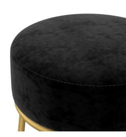 Tabouret rond Noir Velours