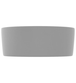 Lavabo rond de luxe Gris clair mat 40x15 cm Céramique