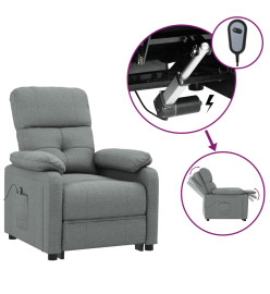 Fauteuil inclinable électrique Gris foncé Tissu