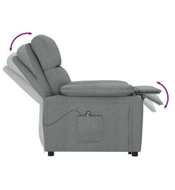 Fauteuil inclinable électrique Gris foncé Tissu