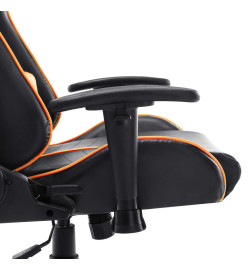 Chaise de jeu Noir et orange Cuir artificiel