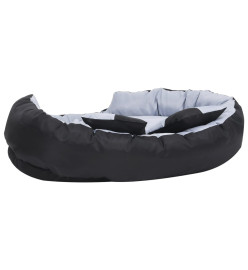 Coussin réversible lavable pour chien Gris et noir 110x80x23 cm