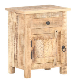 Table de chevet 40x30x50 cm Bois de manguier brut