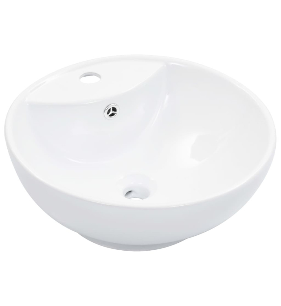 Lavabo avec trop-plein 46,5 x 18 cm Céramique Blanc