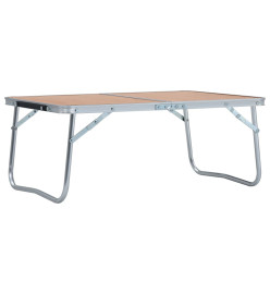 Table pliable de camping Marron Aluminium 60x40 cm