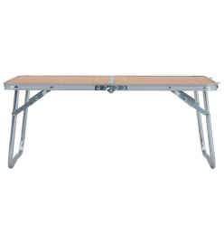 Table pliable de camping Marron Aluminium 60x40 cm