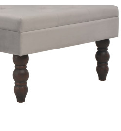 Tabouret Gris foncé 60x60x36 cm Velours