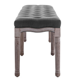 Banc Lin Bois solide 150x40x48 cm Gris foncé