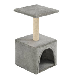 Arbre à chat avec griffoirs en sisal 55 cm Gris