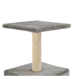 Arbre à chat avec griffoirs en sisal 55 cm Gris