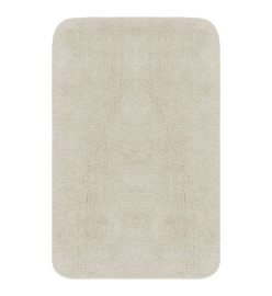 Jeu de tapis de salle de bain 3 pcs Tissu Blanc