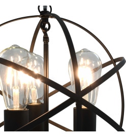 Lampe suspendue Noir Sphère 3 ampoules E27