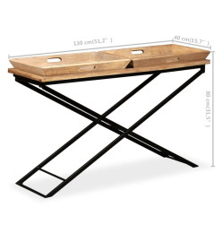 Table console Bois de manguier massif 130 x 40 x 80 cm