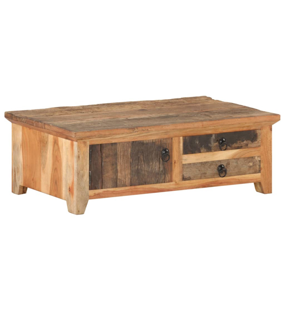 Table basse 90x50x31 cm Bois de récupération massif