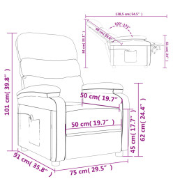 Fauteuil de massage Marron Tissu