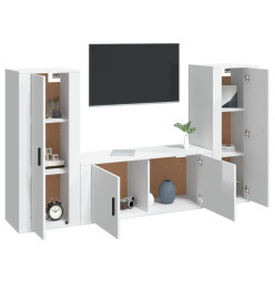 Ensemble de meubles TV 3 pcs Blanc brillant Bois d'ingénierie