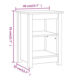 Table de chevet 40x35x55 cm Bois de pin solide