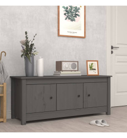 Armoire à chaussures Gris 110x38x45,5 cm Bois de pin massif