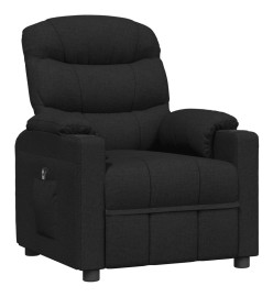 Fauteuil inclinable électrique Noir Tissu