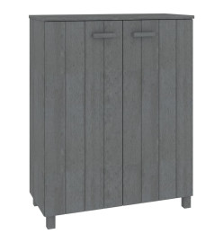 Armoire à chaussures HAMAR Gris foncé 85x40x108 cm Pin massif