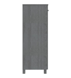 Armoire à chaussures HAMAR Gris foncé 85x40x108 cm Pin massif