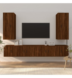 Ensemble de meubles TV 6 pcs Chêne marron Bois d'ingénierie