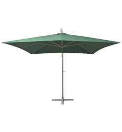 Parasol 300 x 300 cm Poteau en Aluminium Vert