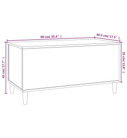 Table basse Noir 90x44,5x45 cm Bois d'ingénierie