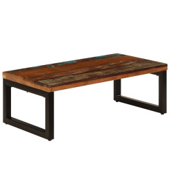 Table basse 100x50x35 cm Bois de récupération solide et acier