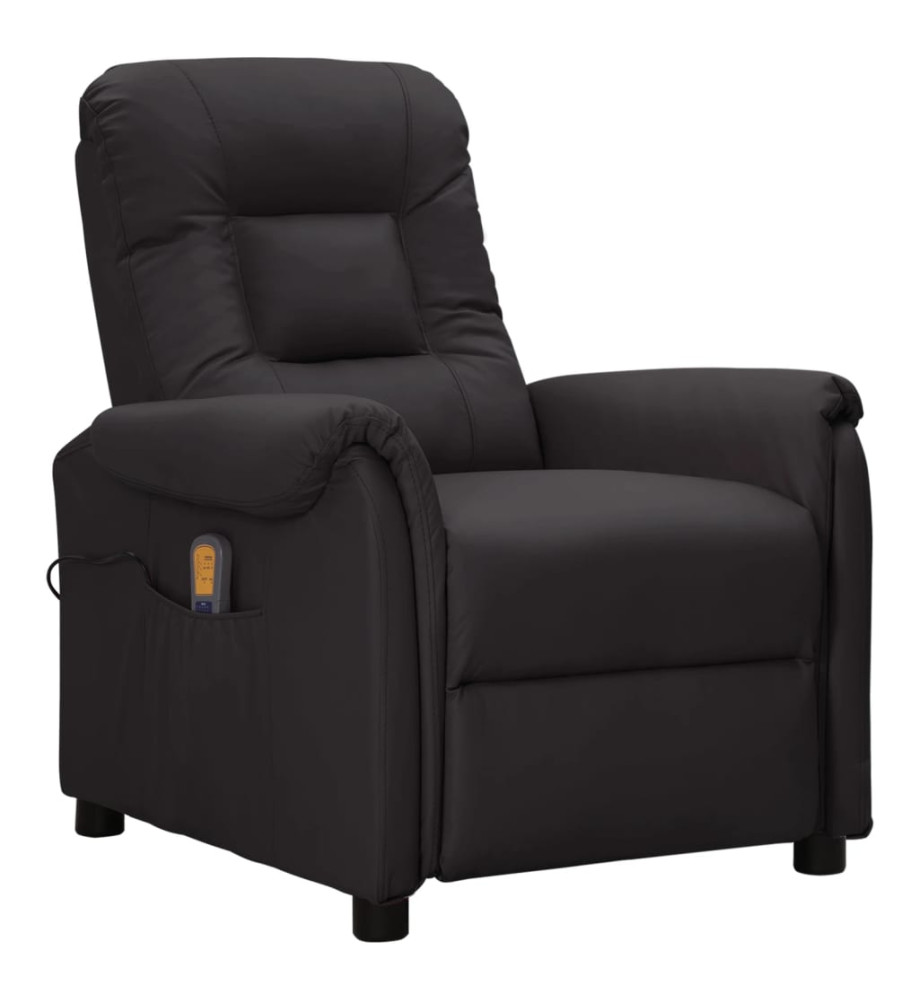 Fauteuil de massage Noir Similicuir