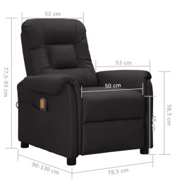 Fauteuil de massage Noir Similicuir