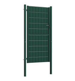 Portail de clôture PVC et acier 100x164 cm Vert