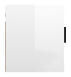 Meuble TV mural Blanc brillant 40x34,5x40 cm