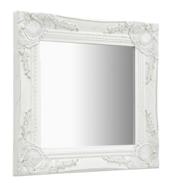 Miroir mural style baroque 40x40 cm Blanc