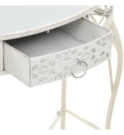 Table d'appoint Style français Métal 82 x 39 x 76 cm Blanc