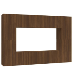 Ensemble de meubles TV 8 pcs Chêne marron Bois d'ingénierie