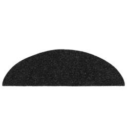 Tapis autoadhésifs de marches 10 pcs Noir 56x17x3 cm Aiguilleté