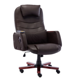 Chaise de bureau de massage Marron Similicuir