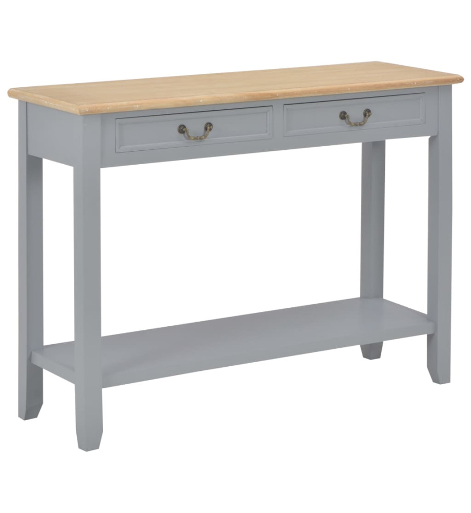 Table console Gris 110x35x80 cm Bois