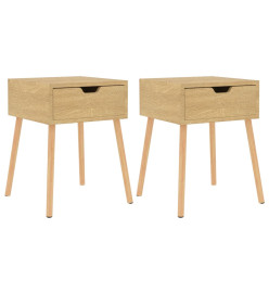 Tables de chevet 2 pcs Chêne sonoma 40x40x56 cm Aggloméré