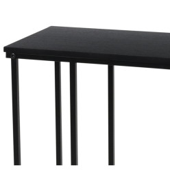 H&S Collection Table d'appoint avec dessus en MDF noir