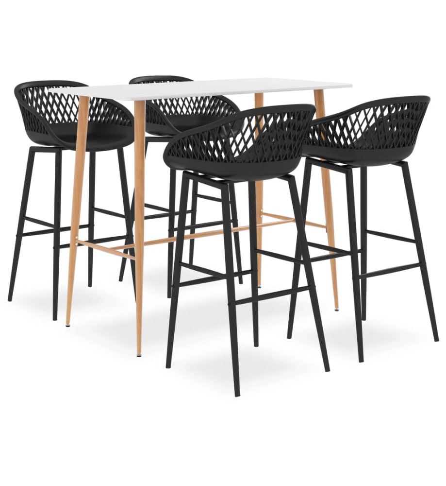 Ensemble de bar 5 pcs Blanc et noir