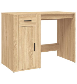 Bureau avec armoire chêne sonoma bois d'ingénierie