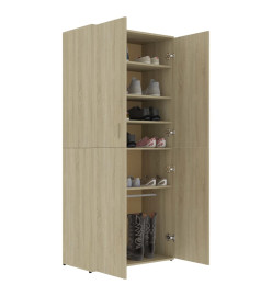 Armoire à chaussures Chêne sonoma 80x39x178 cm Aggloméré